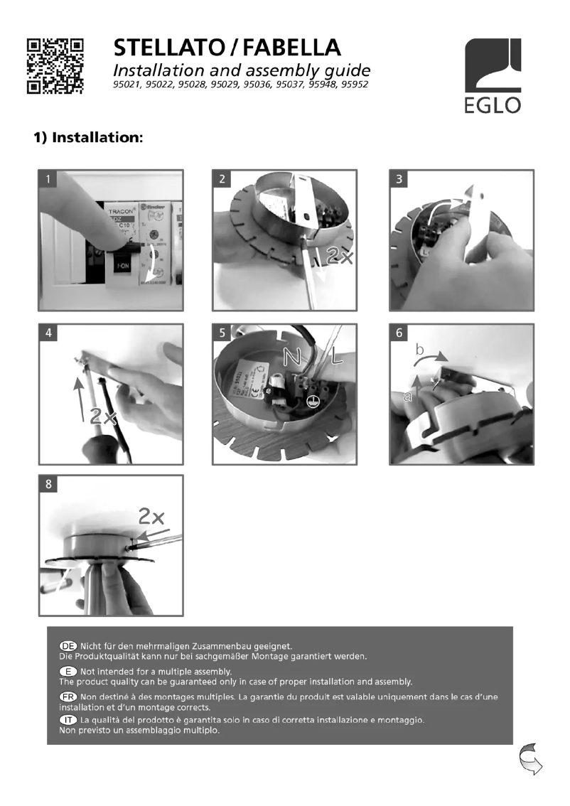 Image de la première page du manuel de l'appareil Fabella
