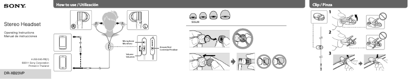 Imagen de la primera página del manual del dispositivo DR-XB23VP