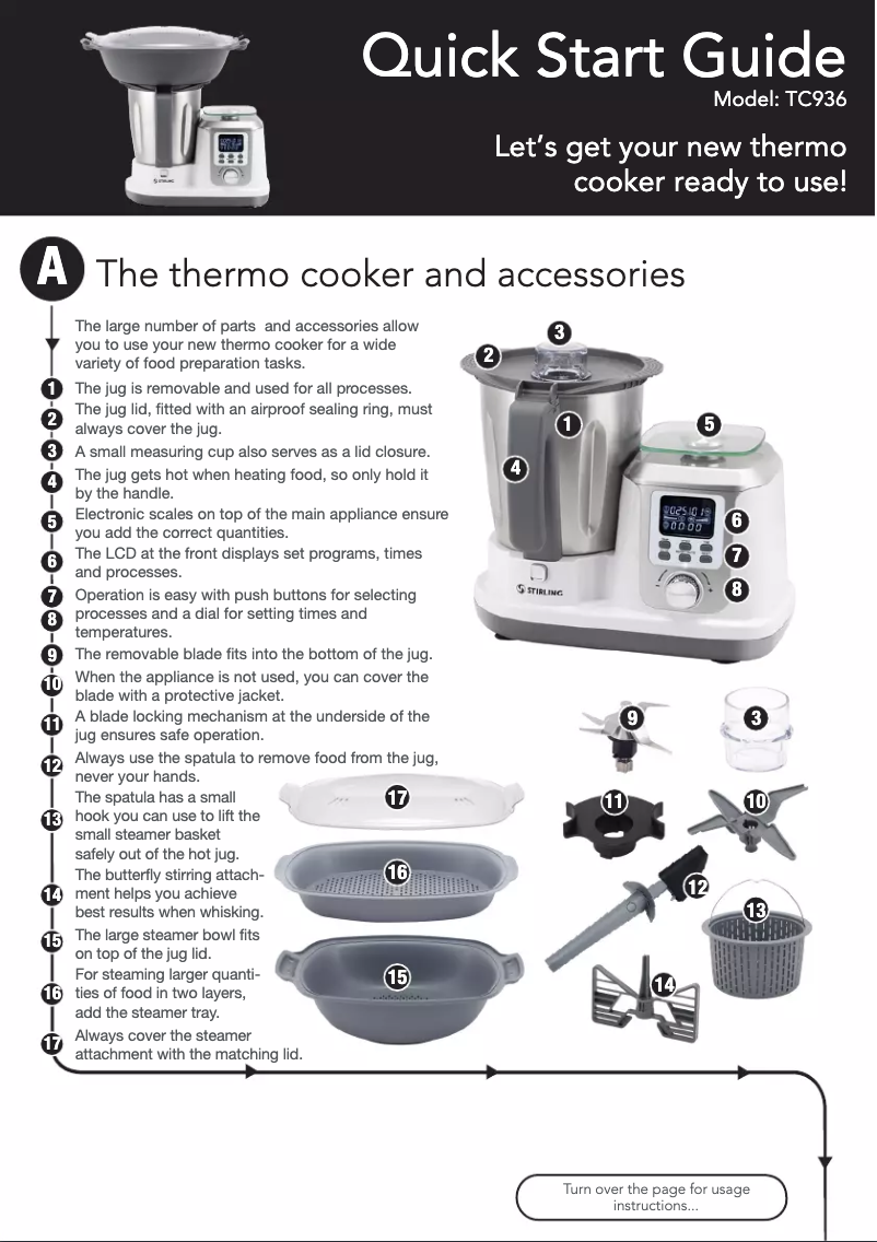 Page n°1 - Guide de démarrage rapide Stirling TC936