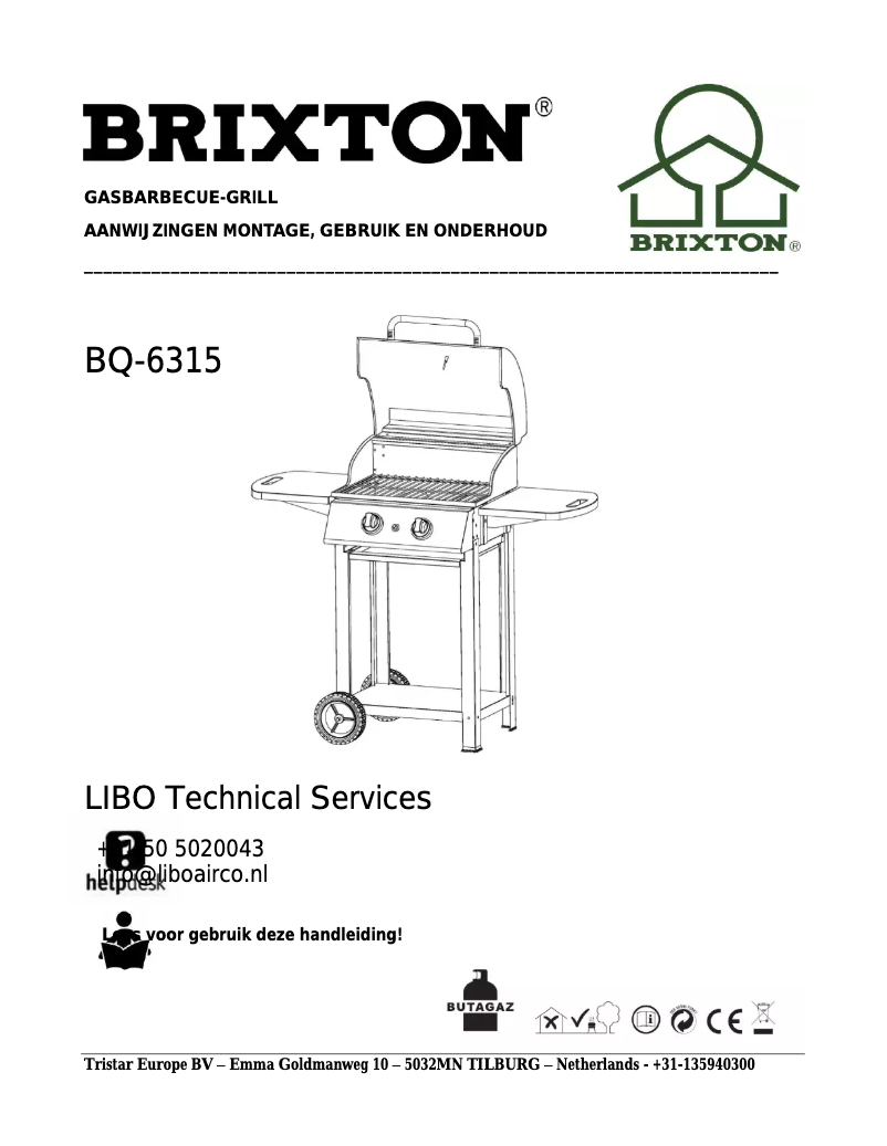 Page n°1 - Manuel utilisateur Brixton BQ-6315