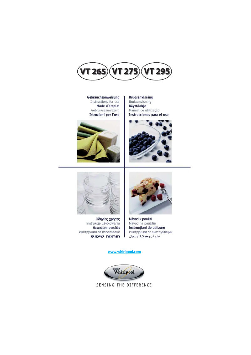 Page n°1 - Manuel utilisateur Whirlpool VT 295 BL