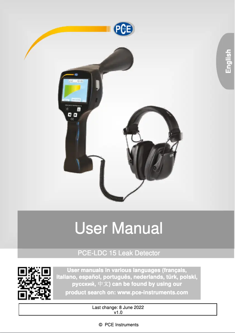 Página 1 del manual Manual de usuario PCE Instruments PCE-LDC 15