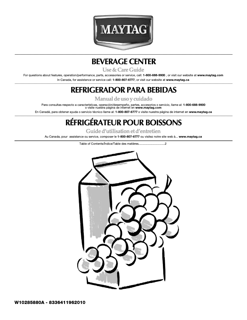 Image de la première page du manuel de l'appareil MBCM24FWBS