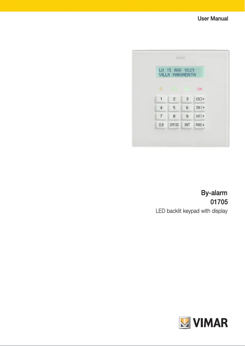 Page 1 de la notice Manuel utilisateur Vimar 01705