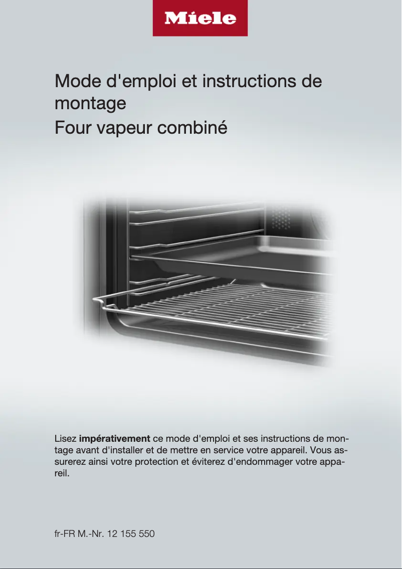 Page 1 de la notice Manuel utilisateur Miele DGC 7150