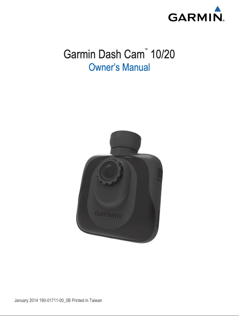 Page n°1 - Manuel utilisateur Garmin Dash Cam 10
