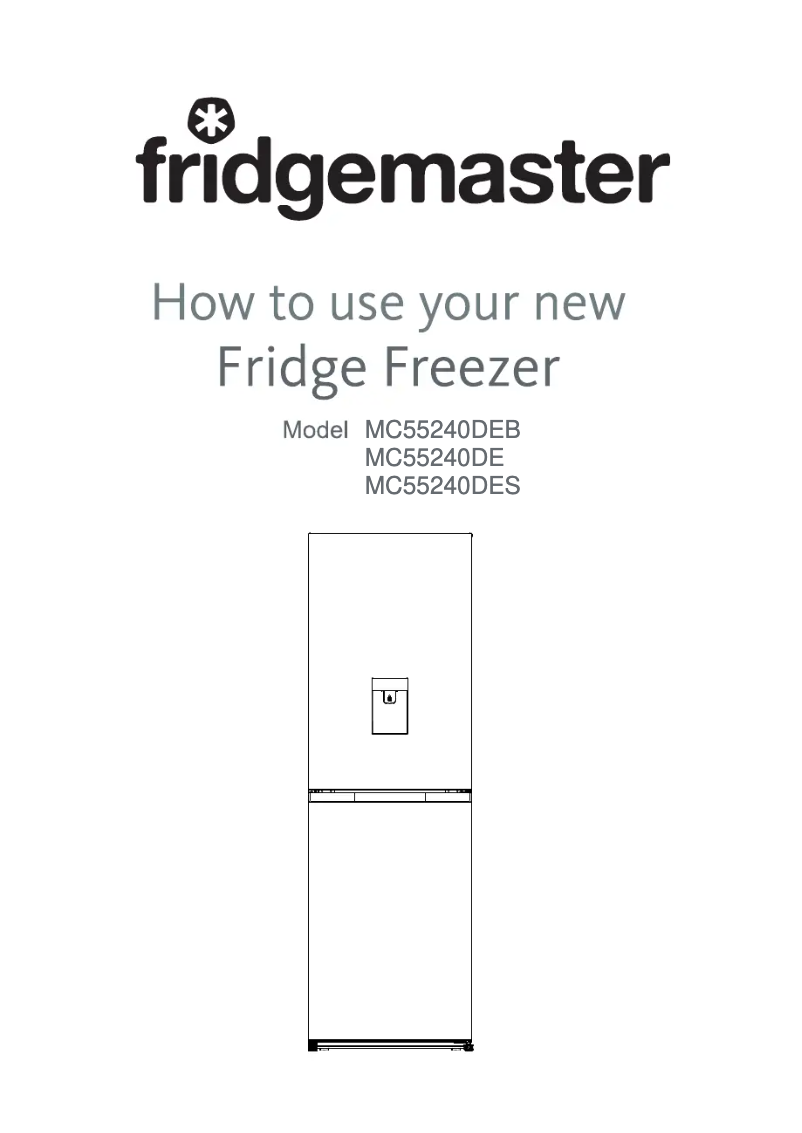 Page n°1 - Manuel utilisateur Fridgemaster MC55240DE