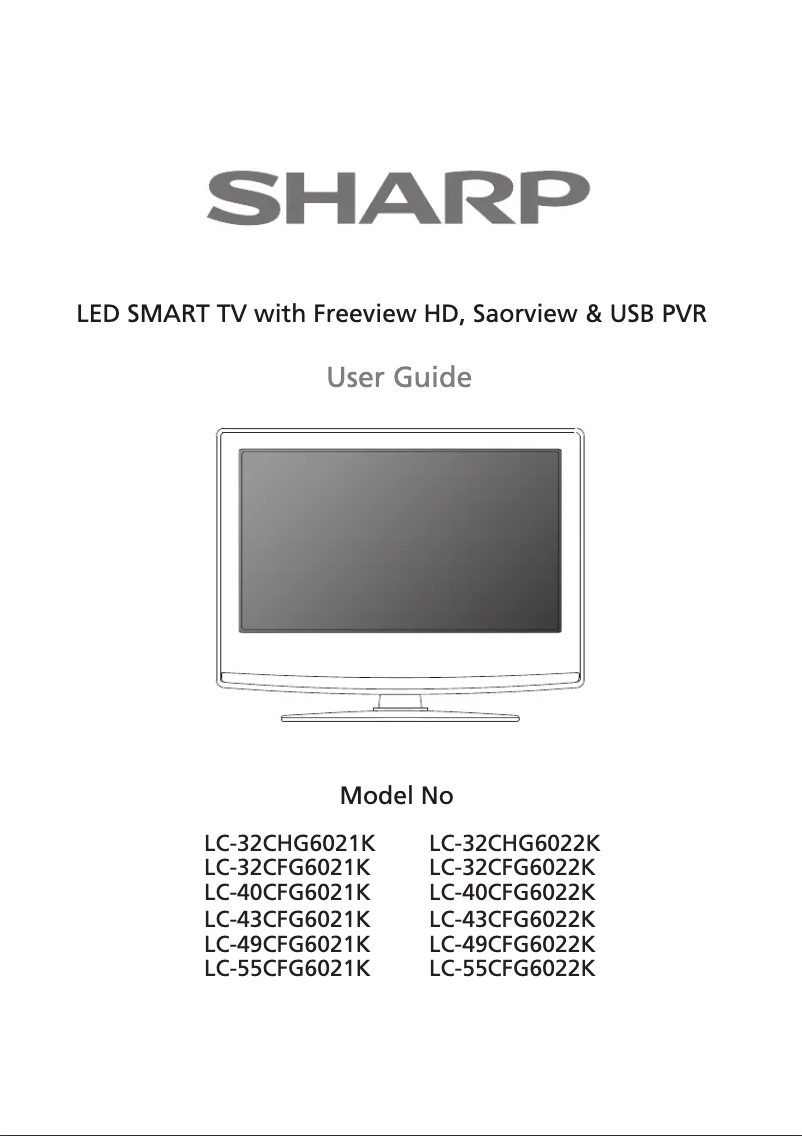 Page n°1 - Manuel utilisateur Sharp LC-32CHG6021K