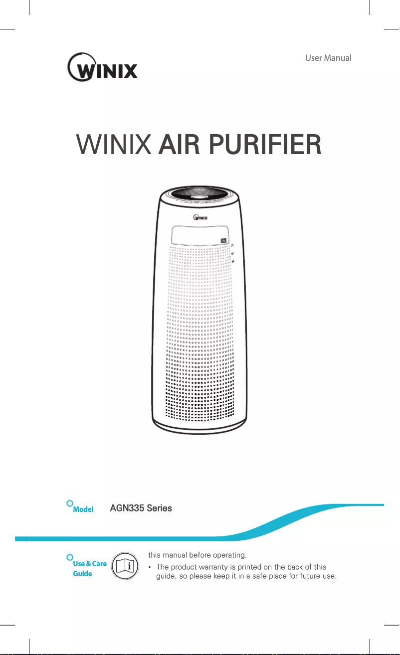 Page n°1 - Manuel utilisateur Winix Tower QS