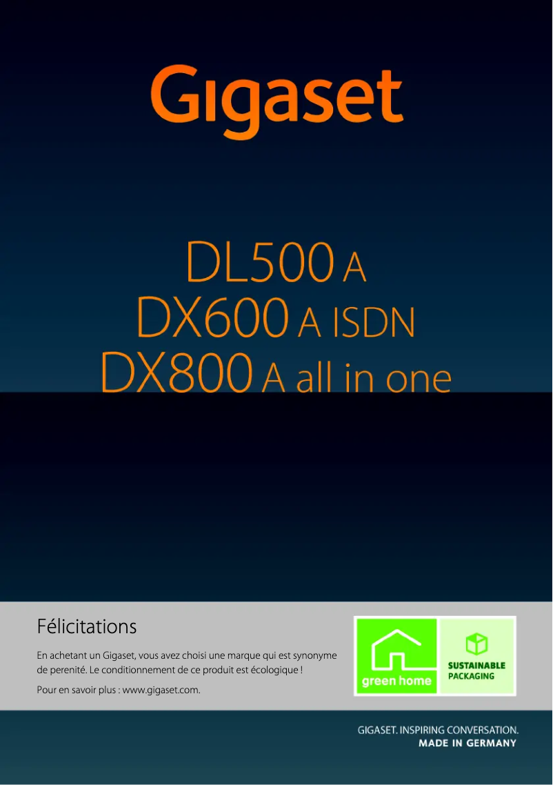 First page image of the manual for Gigaset DL500A