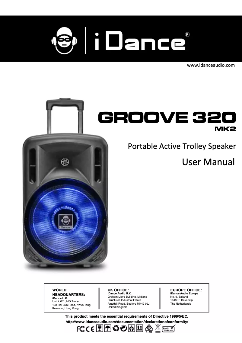 Page 1 de la notice Manuel utilisateur iDance Groove 320MK3