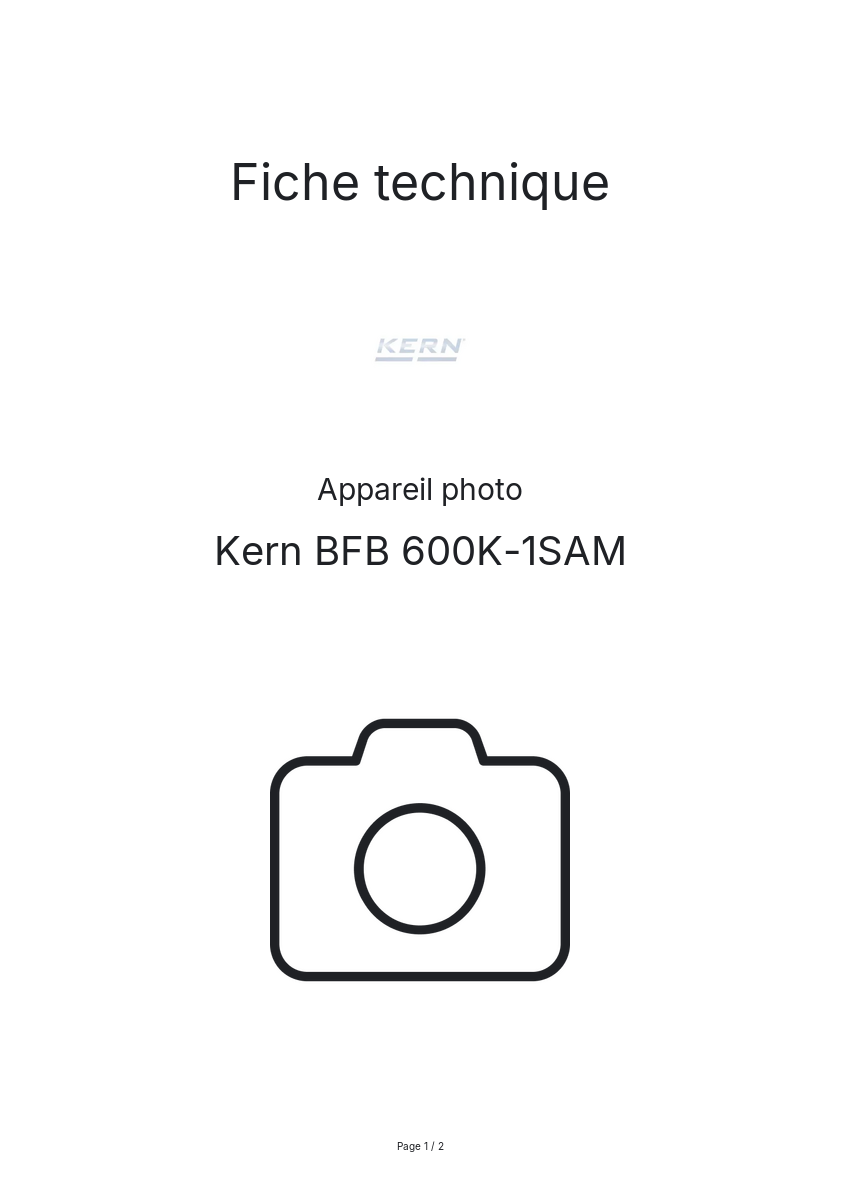Image de la première page du manuel de l'appareil BFB 600K-1SAM