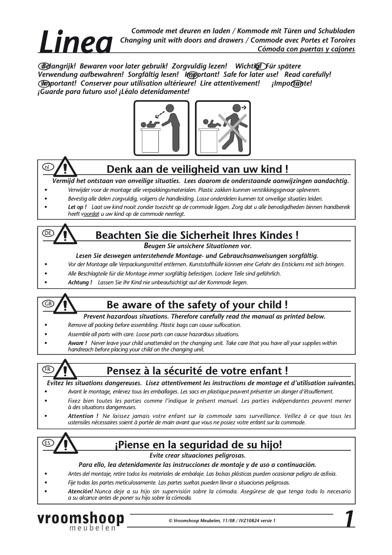 Page n°1 - Manuel utilisateur Vroomshoop Linea (IVZ10824)
