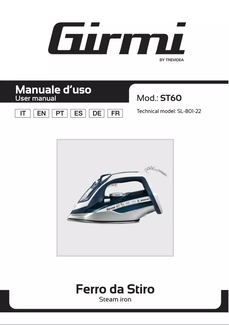 Page 1 de la notice Manuel utilisateur Girmi ST60