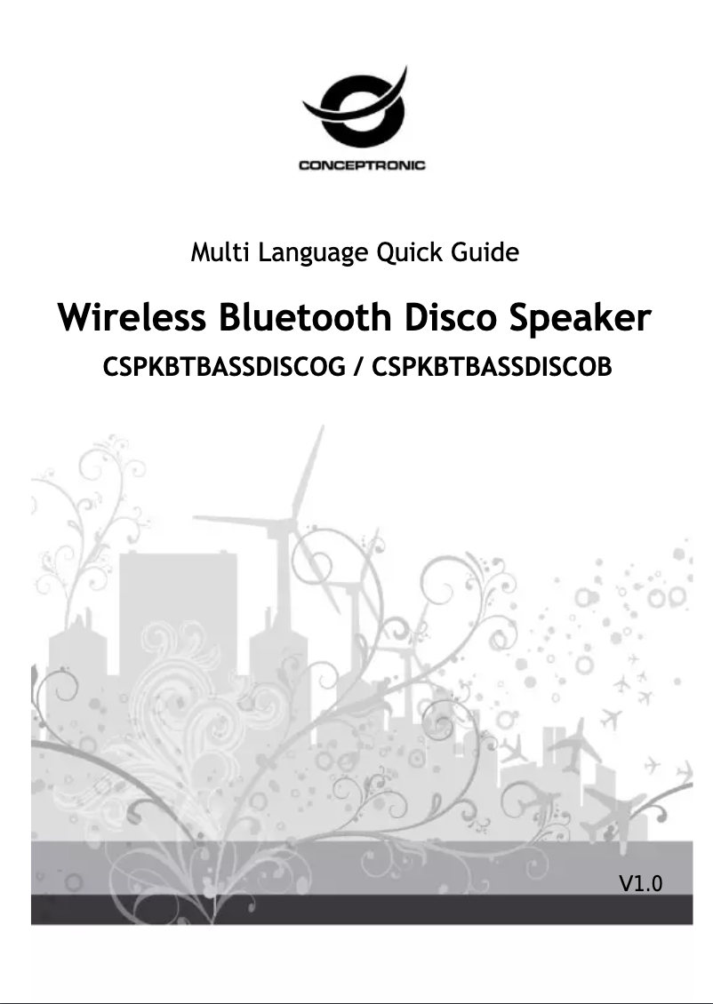 Image de la première page du manuel de l'appareil CSPKBTBASSDISCOB