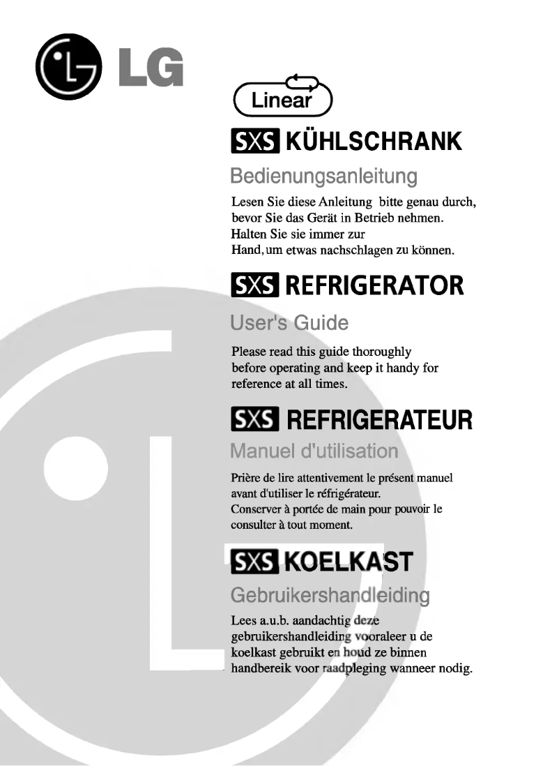 Page 1 de la notice Manuel utilisateur LG GR-L207CUV