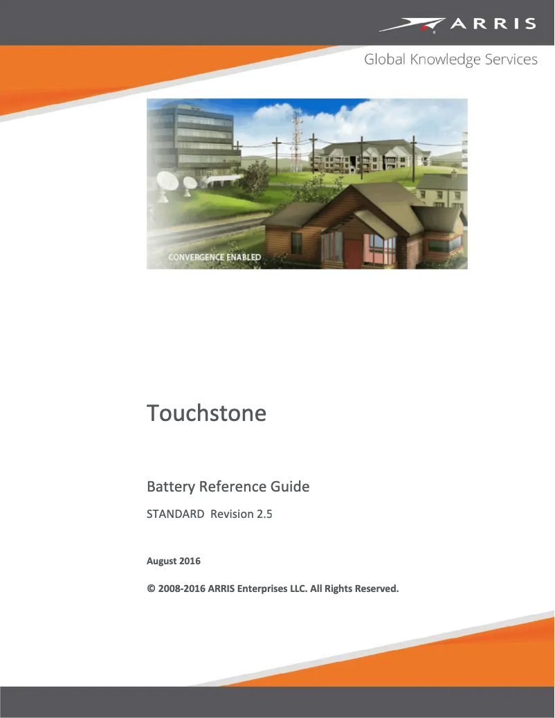 Image de la première page du manuel de l'appareil SURFboard Touchstone Battery BPD066H