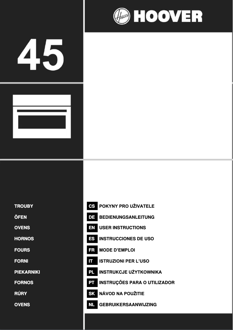 Page n°1 - Manuel utilisateur Hoover H-MICROWAVE 500 COMBI HMC34C5S0