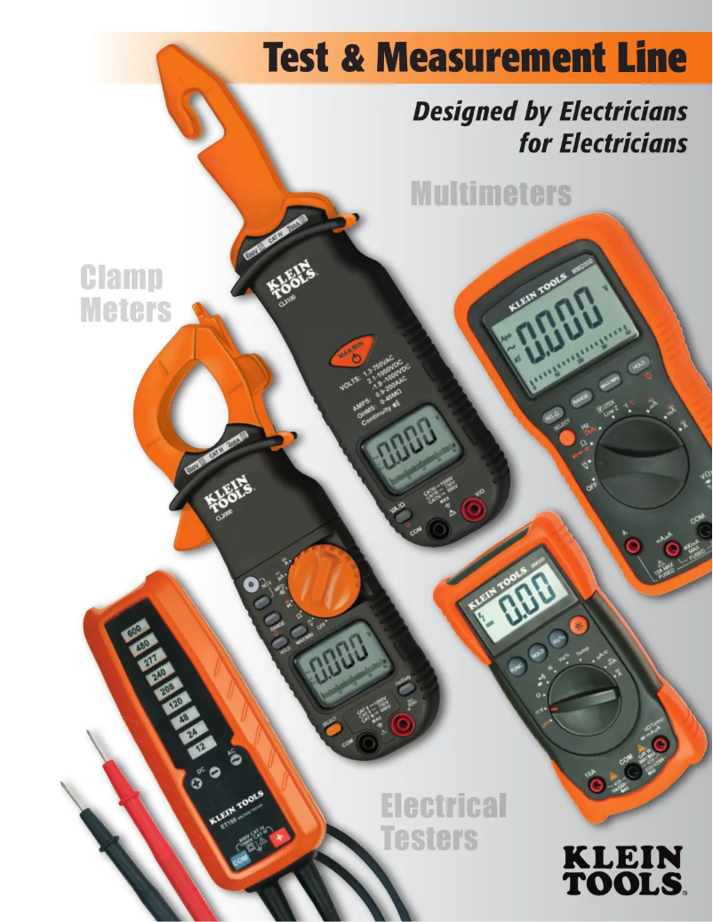 Page 1 de la notice Brochure Klein Tools CL100
