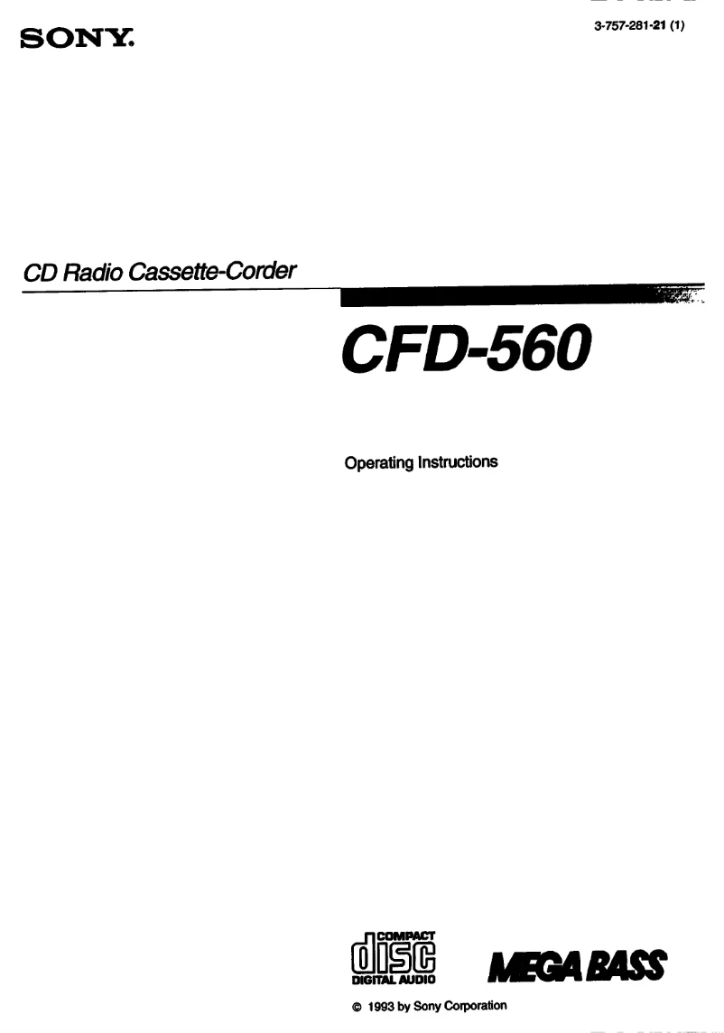 Image de la première page du manuel de l'appareil CFD-560