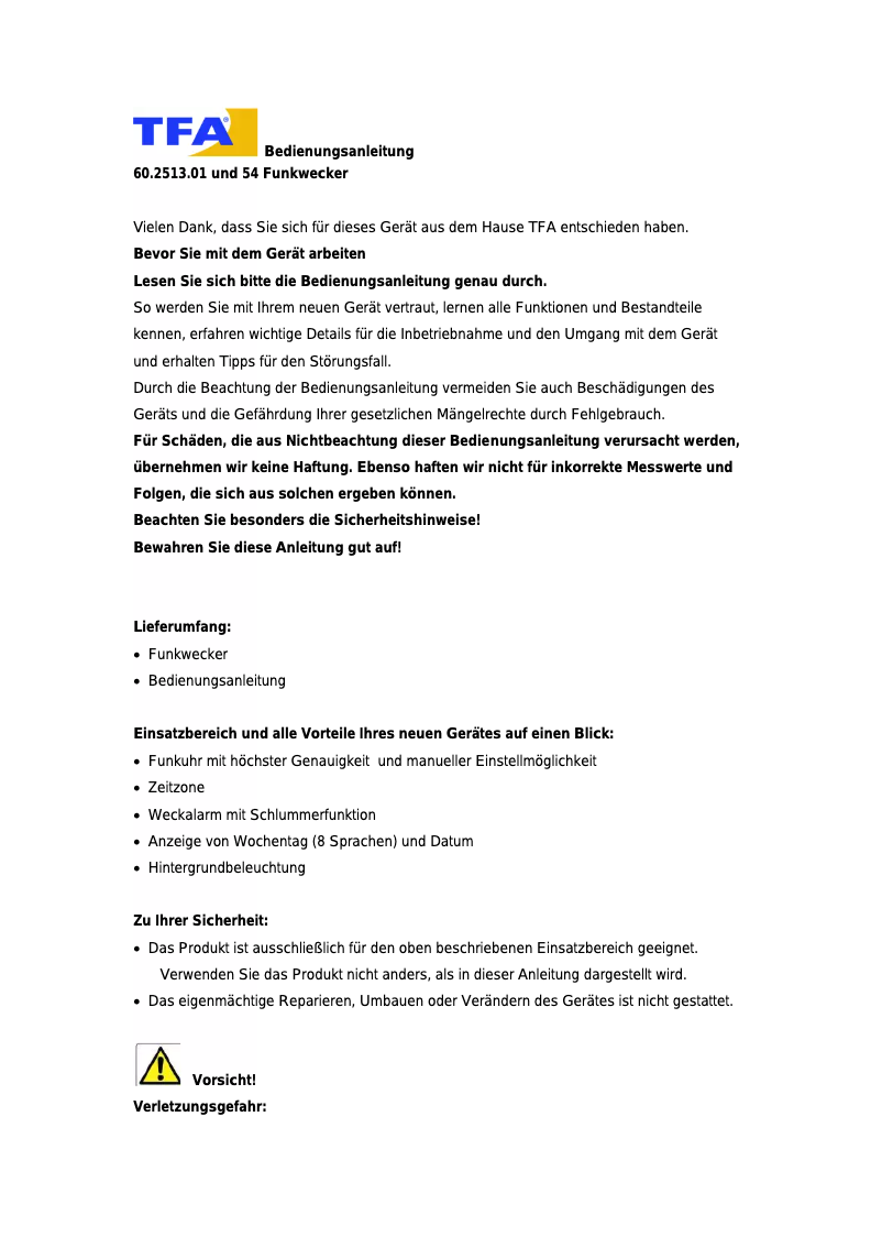 Image de la première page du manuel de l'appareil 60.2513