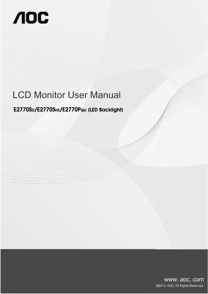 Image de la première page du manuel de l'appareil E2770PQU