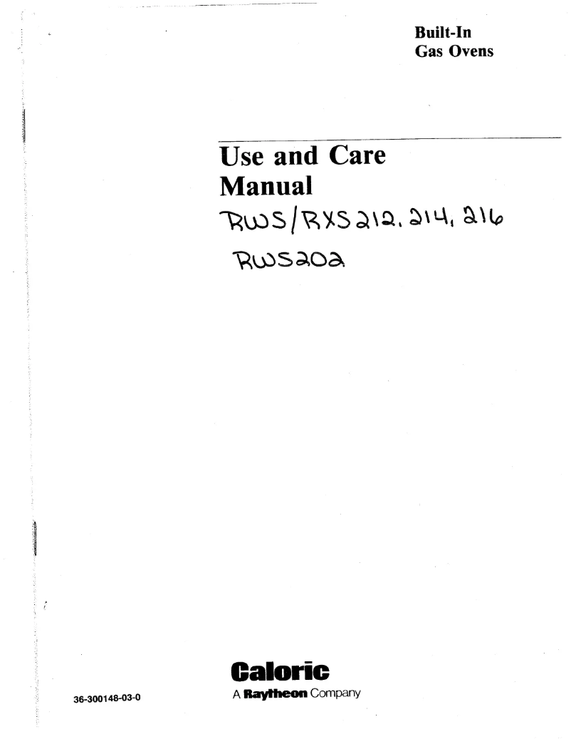 Page 1 de la notice Manuel utilisateur Caloric RWS214