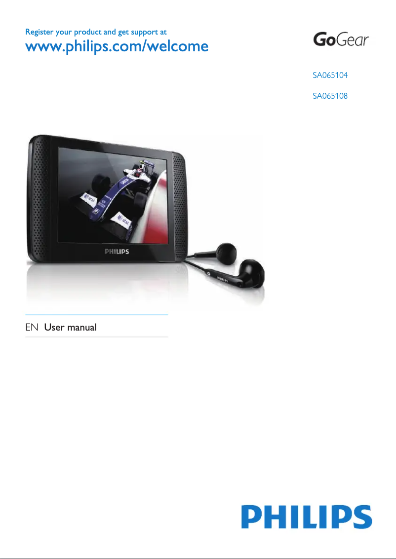 Página 1 del manual Manual de usuario Philips GoGear SA065104S
