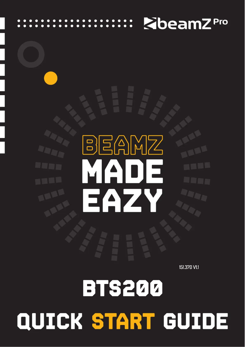 Page 1 de la notice Guide de démarrage rapide BeamZ BTs200