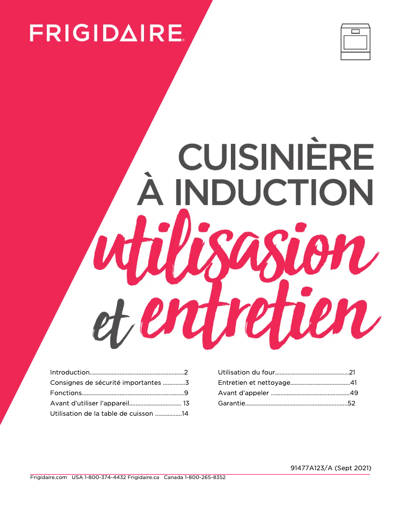 Image de la première page du manuel de l'appareil PCFI3670AF