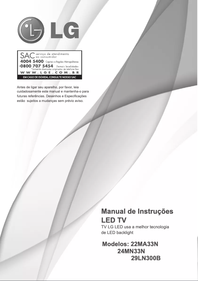 Page 1 de la notice Manuel utilisateur LG 22MA33N