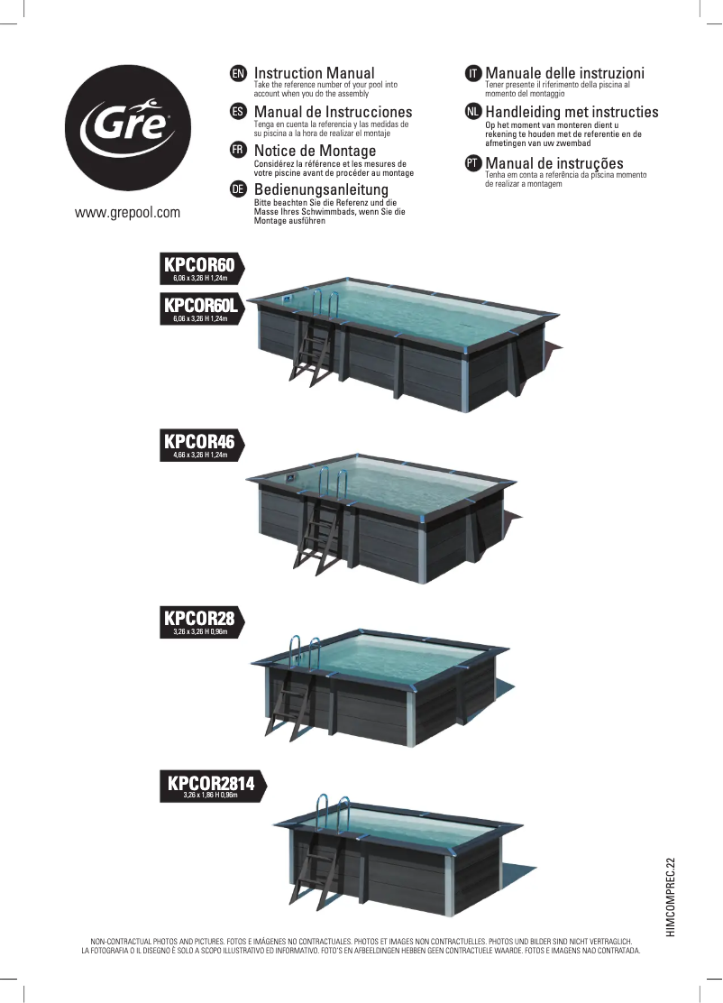 Page 1 de la notice Manuel utilisateur Gre KPCOR60