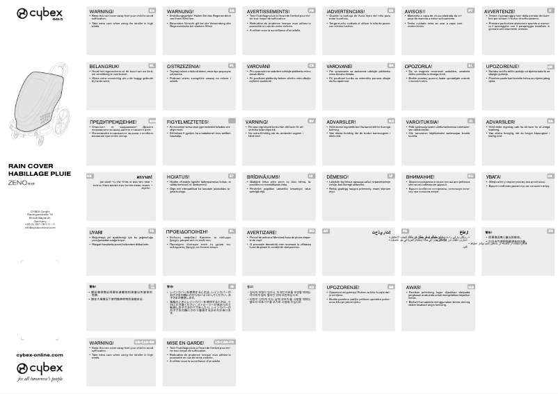 Page 1 de la notice Manuel utilisateur Cybex Zeno Bike