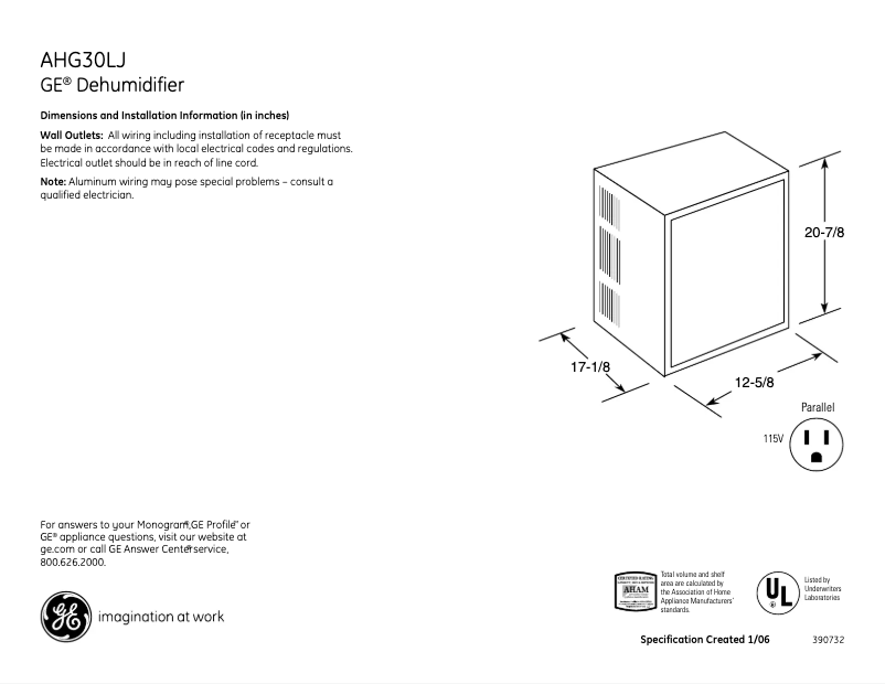 Image de la première page du manuel de l'appareil AHG30LJ