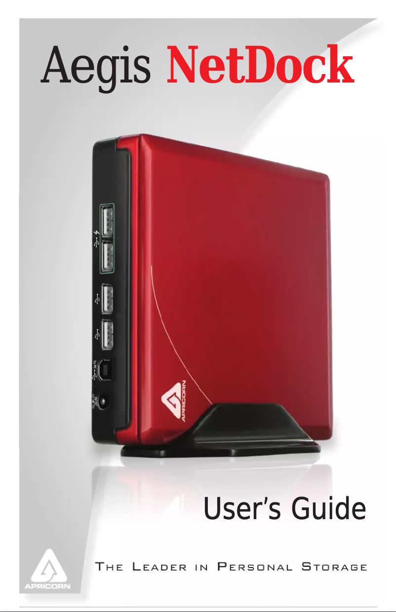 Page 1 de la notice Manuel utilisateur Apricorn Aegis NetDock