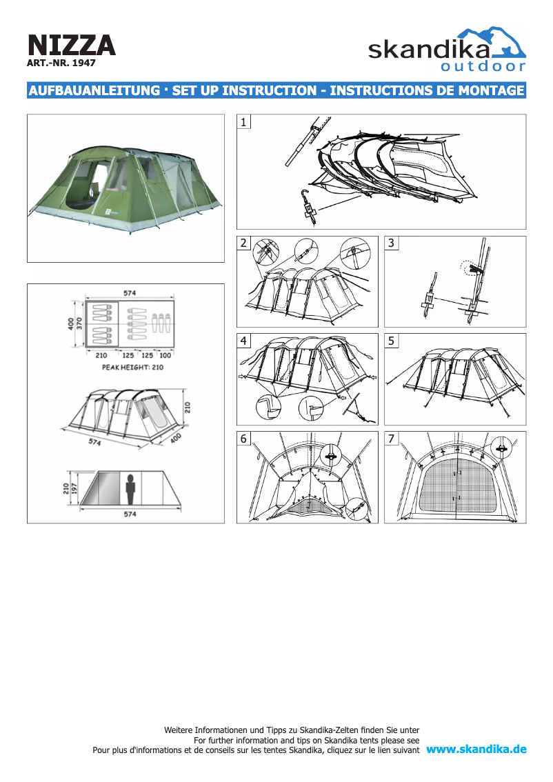 Image de la première page du manuel de l'appareil Nizza