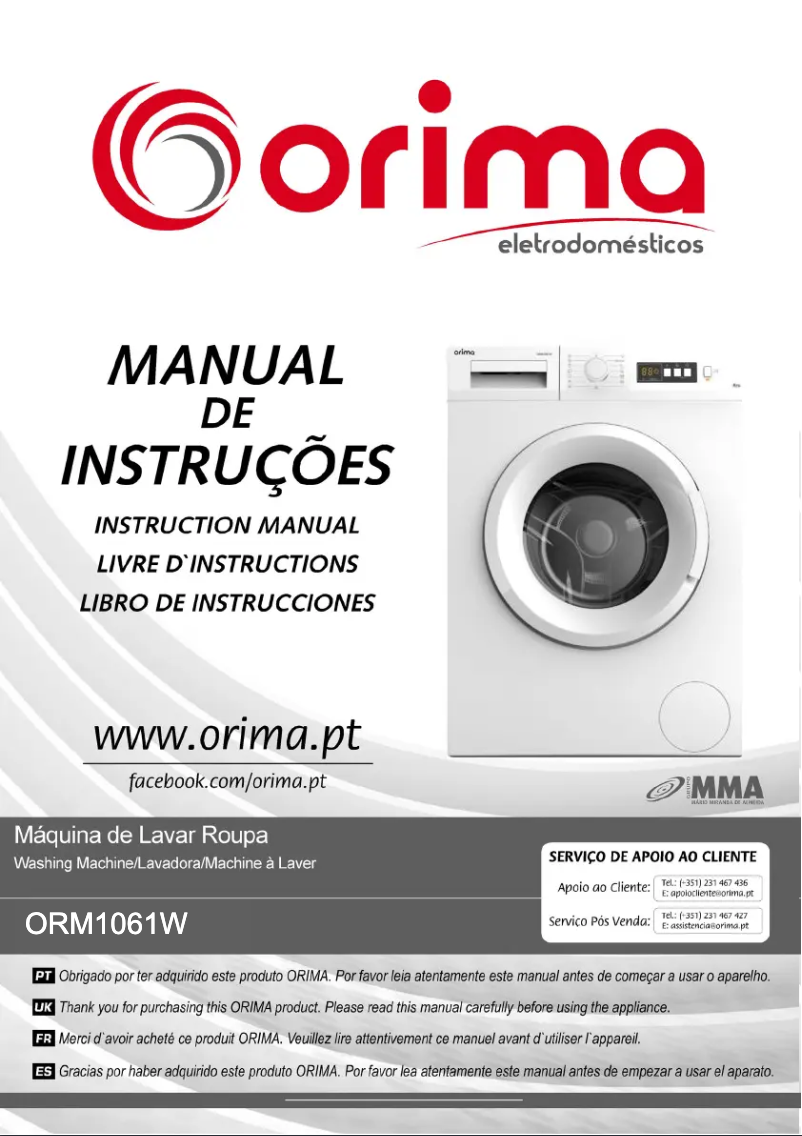 Page n°1 - Manuel utilisateur Orima ORM1061W