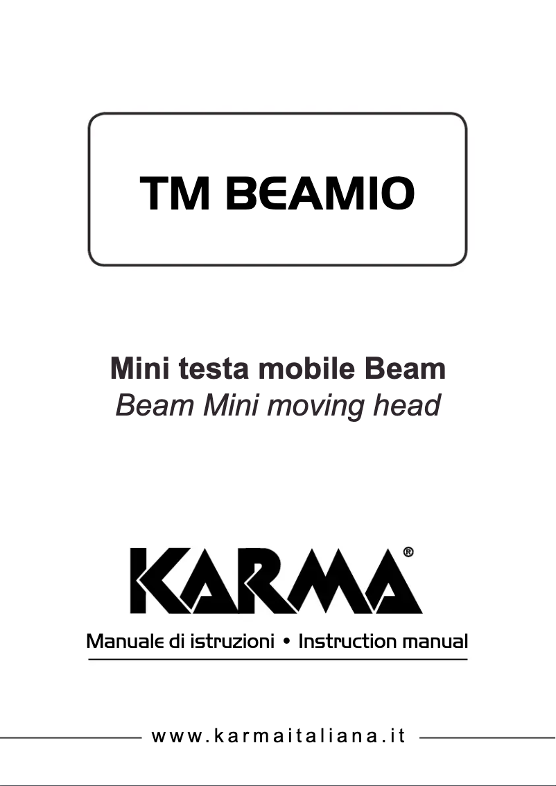 Page n°1 - Manuel utilisateur Karma TM BEAM10