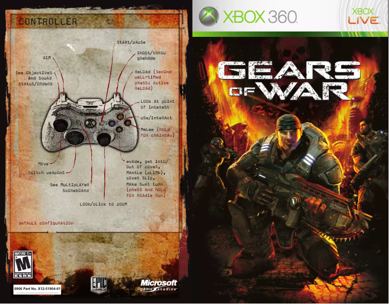 Page 1 de la notice Manuel utilisateur Microsoft Gears of War (Xbox 360)