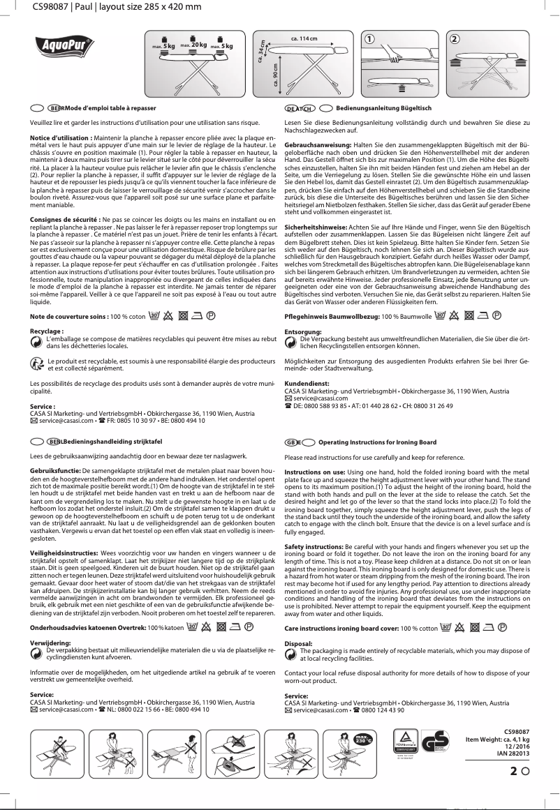 Page n°1 - Manuel utilisateur AquaPur IAN 285233