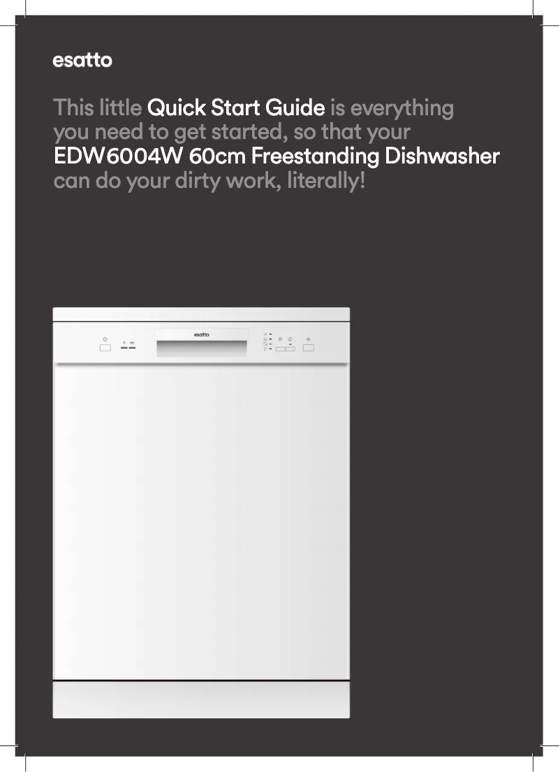 Página 1 del manual Guía de inicio rápido Esatto EDW6004W