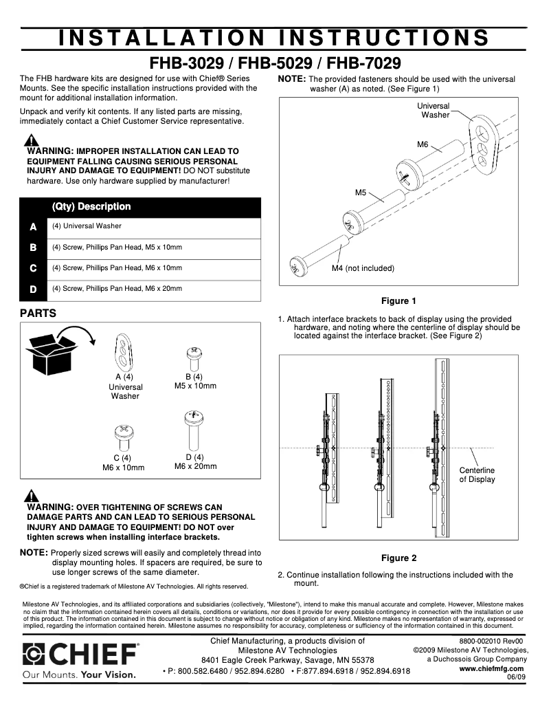 Page n°1 - Manuel utilisateur Chief LSM5029