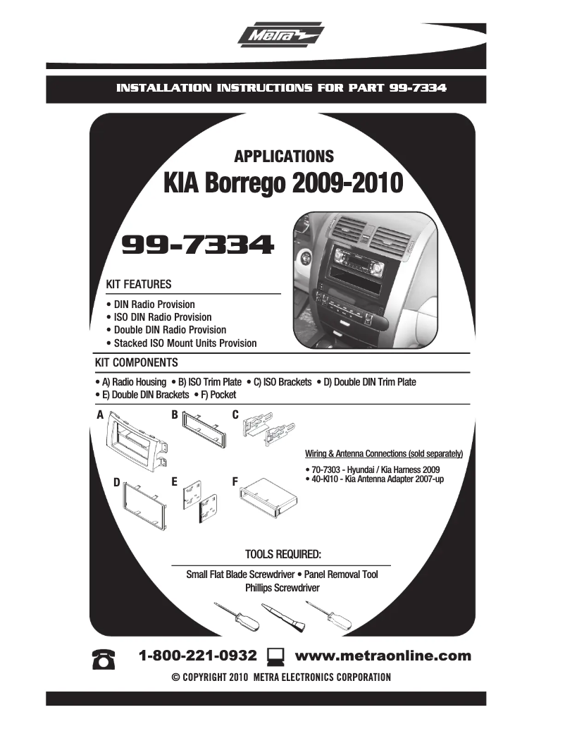 Página 1 del manual Manual de usuario Metra 99-7334