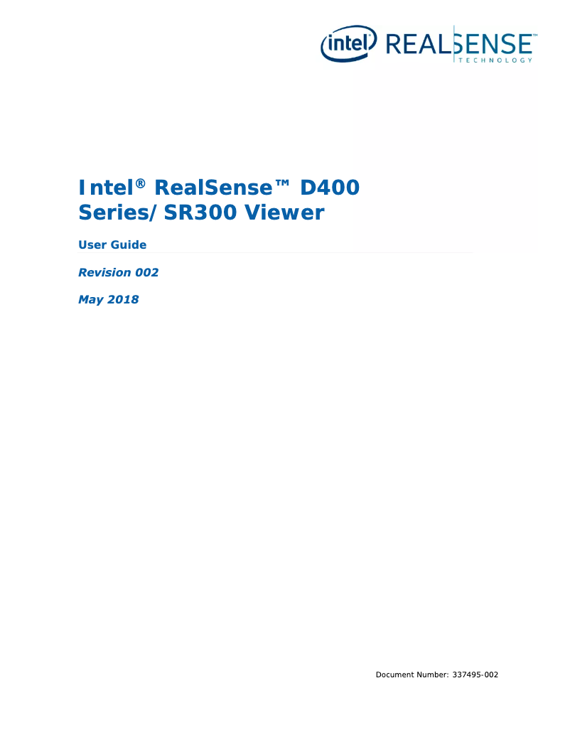Imagen de la primera página del manual del dispositivo RealSense D455