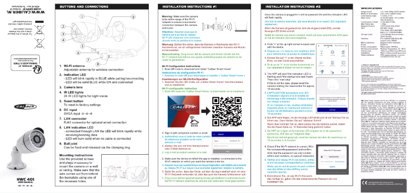 Page n°1 - Manuel utilisateur Caliber HWC401