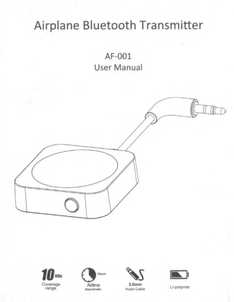 Image de la première page du manuel de l'appareil AF-001