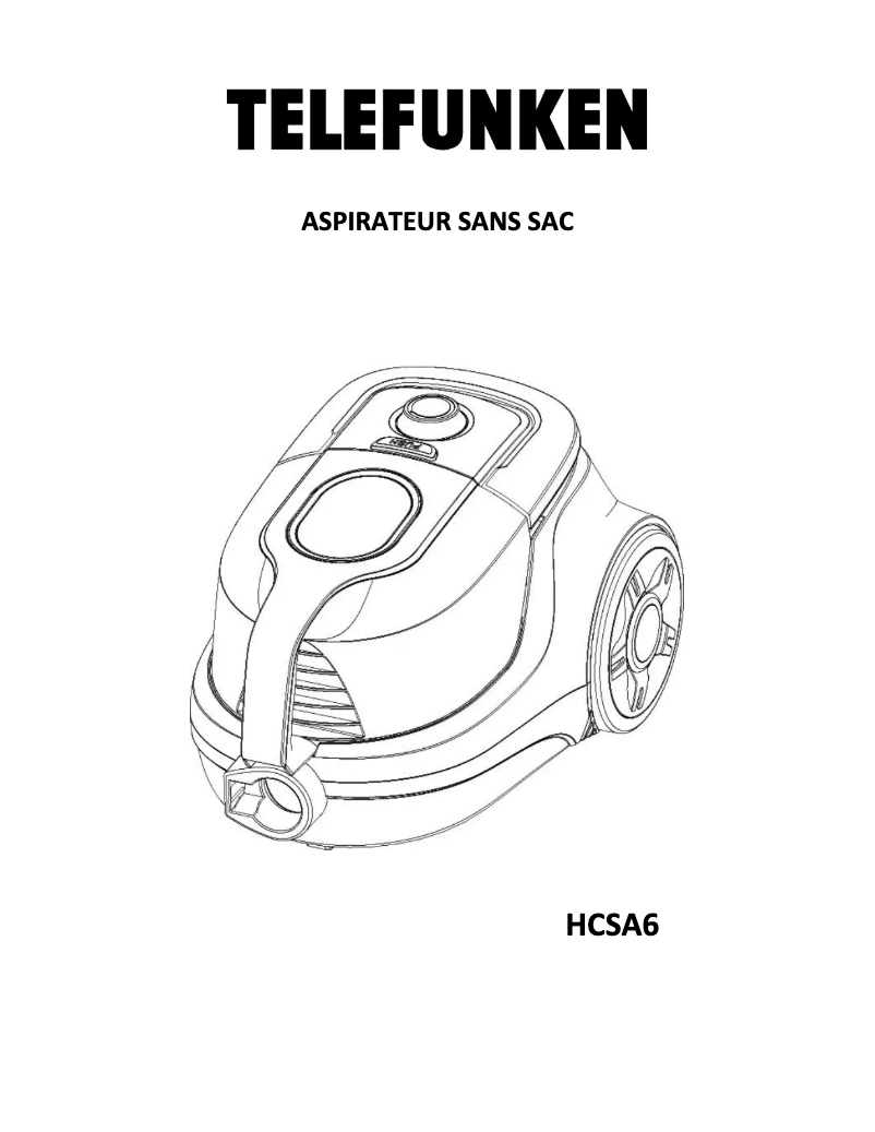 Page n°1 - Manuel utilisateur Telefunken HCSA-6
