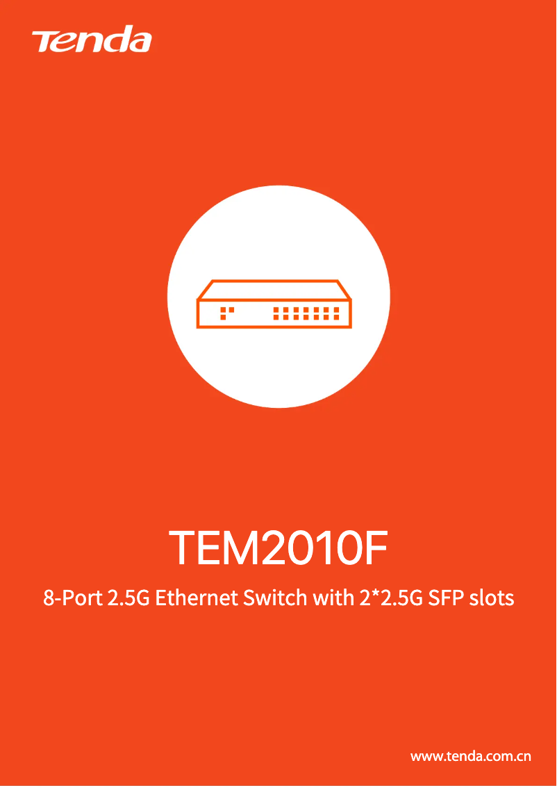 Page n°1 - Manuel utilisateur Tenda TEM2010F