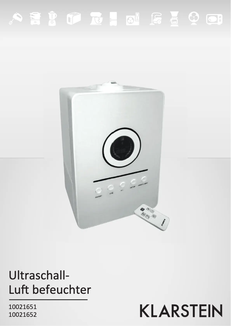 Page 1 de la notice Manuel utilisateur Klarstein 10021651