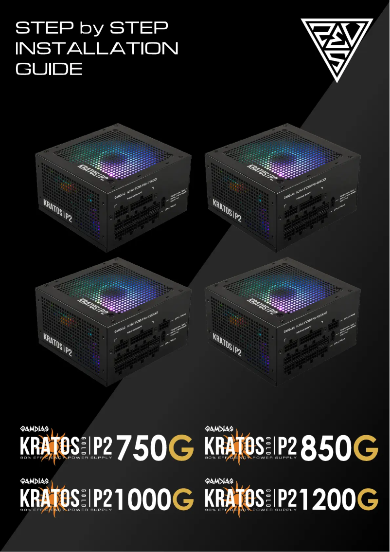 Page 1 de la notice Manuel utilisateur Gamdias Kratos P2-1000G